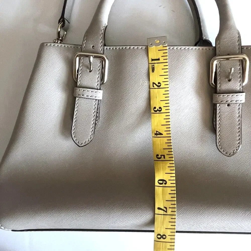 Kate Spade Gray Leather Satchel Crossbody Bag Cove Street Provence *FLAW